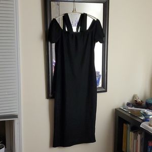 Boohoo black midi bodycon